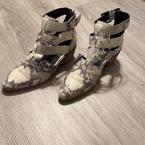 Snakeskin Ankle Boots- NWOT